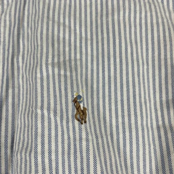 Ralph Lauren Boys Striped Long Sleeve Button Up Shirt Size 10 - Picture 5 of 10